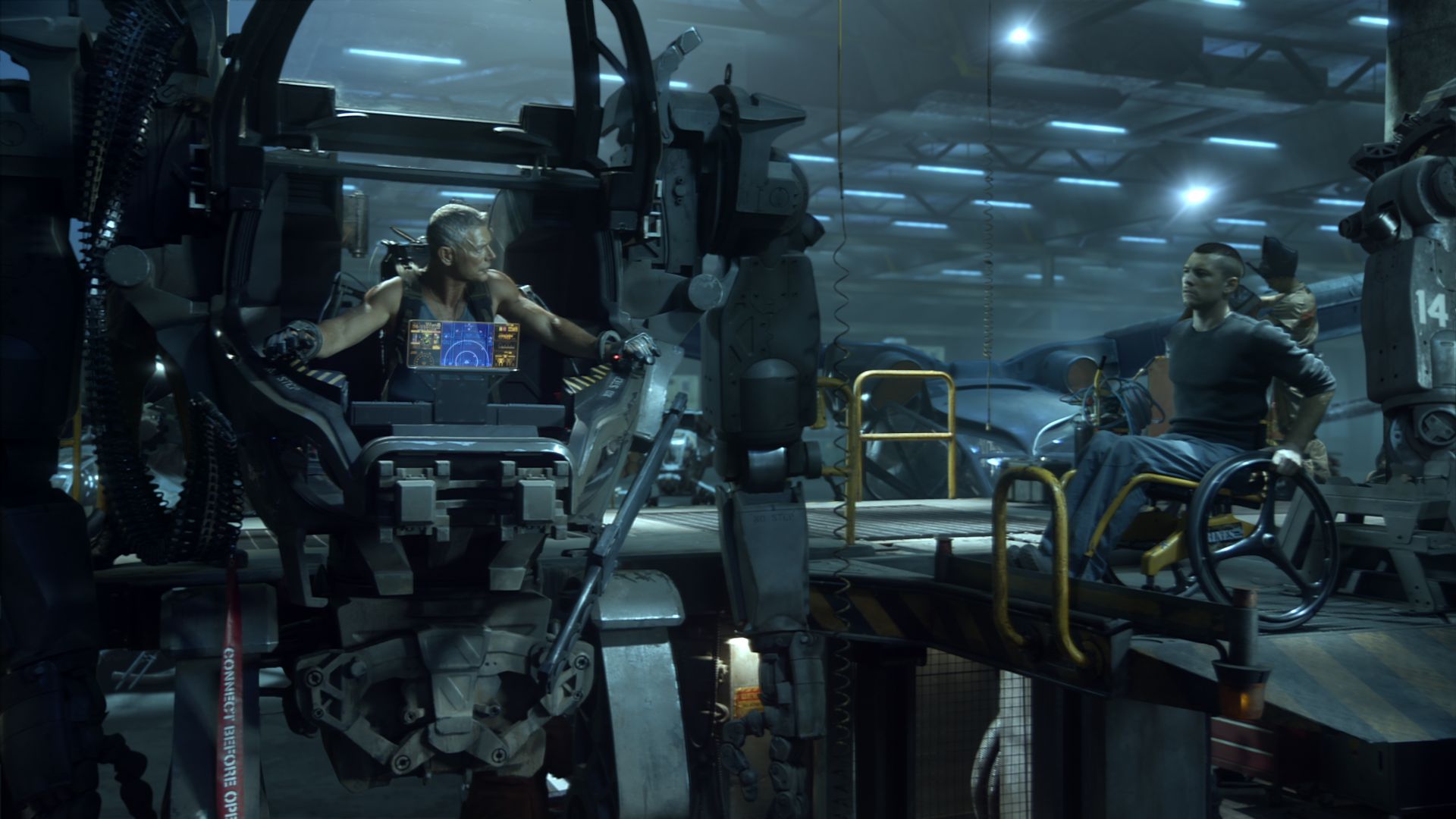 USA Sam Worthington and Stephen Lang in a scene from Twentieth Century  Fox film  Avatar 2009 Plot A paraplegic Marine dispatched to the moon  Pandora on a unique mission becomes torn