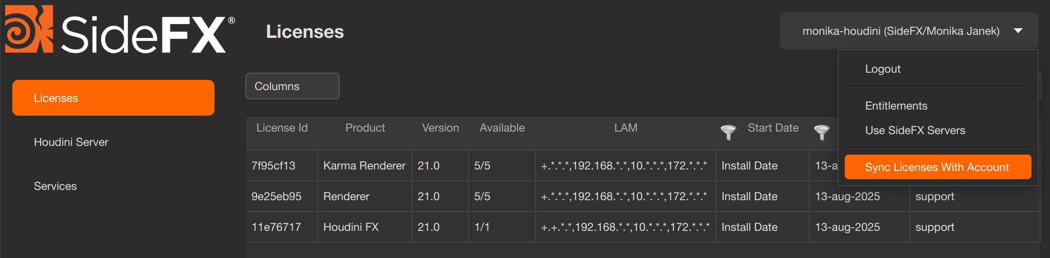 General sync licenses