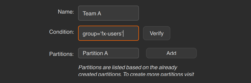 LDAP Condition Partition