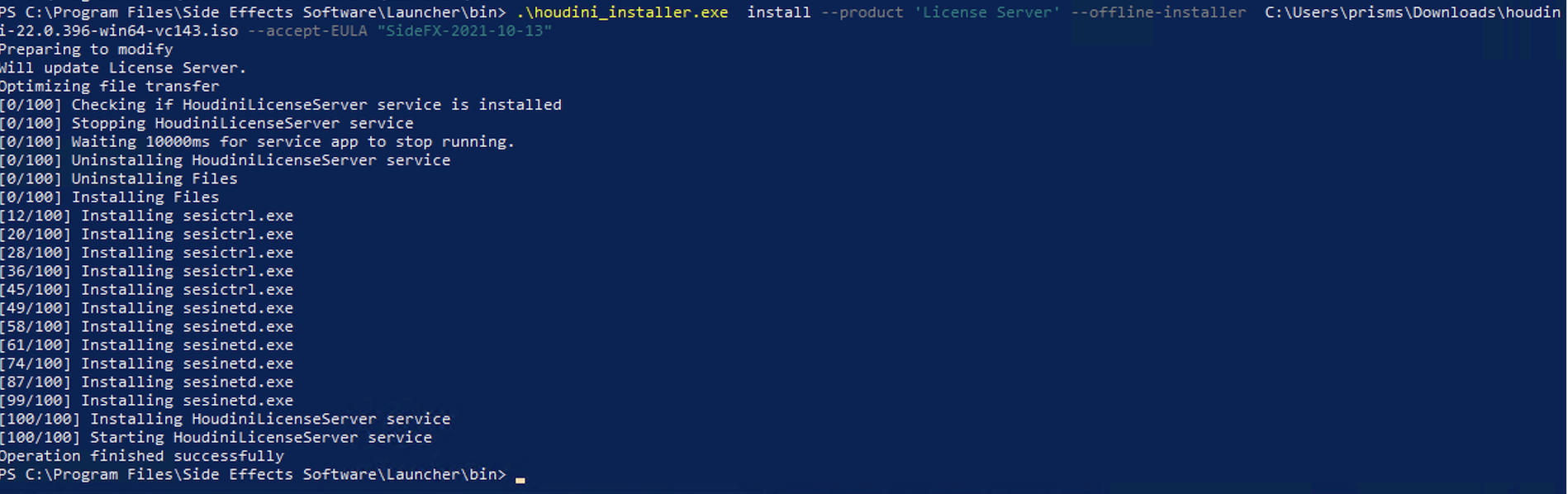 Install Offline Windows Commandline Launcher